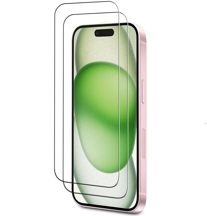 2 Pack Screen Protector for iPhone 15 Plus, 6.7 inch, Tempered Glass, Dynamic Island Compatible, Case Friendly, Not for iPhone 16 Pro Max 6.9 Inch