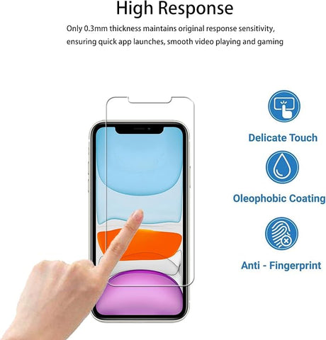 Screen Protector for iPhone 11 Pro/Xs/X, 2-Pack HD Clear, Face ID Compatible, Anti-Scratch Glass