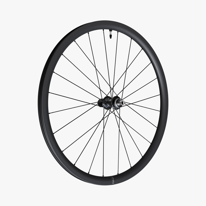 WHEEL, WH-RS710-C32-TL, F:24H/R:24H, FOR 11/12S, OLD:100/142MM, F/R:12MM E-THRU, TUBELESS, W/TUBELESS TAPE, FOR CL DISC