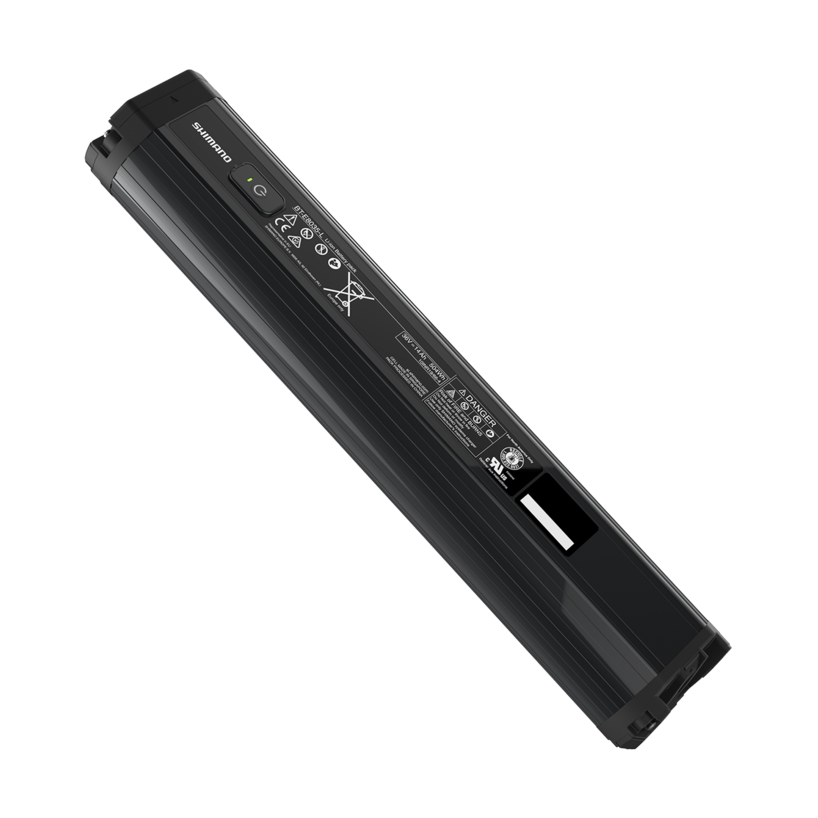BATTERY, BT-E8035-L, FOR STEPS, POSITION: FRAME (DOWN TUBE, INTEGRATED), 3 INCHES LONGER THAN BT-E8035, 504Wh, BLACK