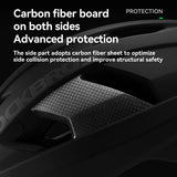 Carbon Fiber Cycling Helmet Antibacterial Lining Ventilated Adjustable Fit 3D-GRID