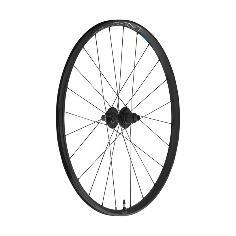 WHEEL, WH-MT601-29, FRONT, RIM 29, 24H, F:15MM E-THRU, TUBELESS, OLD:100MM, BLACK, W/TUBELESS TAPE, FOR CL DISC