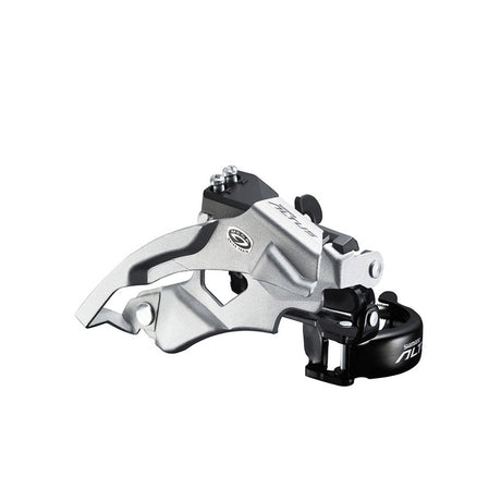 FRONT DERAILLEUR, FD-M370, ALTUS, TOP-SWING DUAL-PULL, FOR REAR 9 SPEED, BAND TYPE 34.9MM(W/31.8 & 28.6MM ADPT) FOR 44/48TCS-ANGLE:66-69, CL:50MM