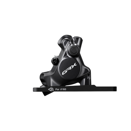 HYDRAULIC DISC BRAKE, BR-RX820, GRX, FRONT, FLAT MOUNT, W/BRACKET FOR 140/160MM ROTOR (ASSEMBLED FOR 160), W/L05A RESIN PAD (W/FIN)
