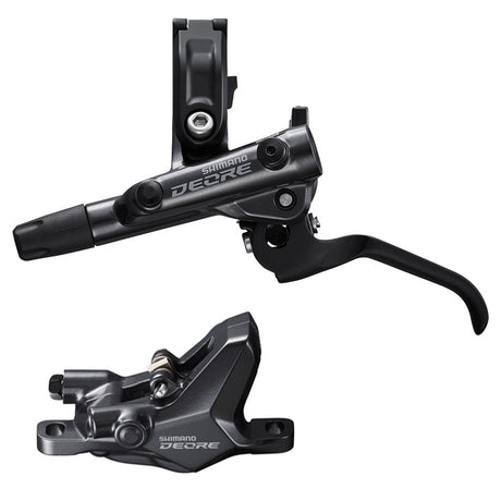 DISC BRAKE ASSEMBLED SET/J-kit, DEORE, BL-M6100 (L), BR-M6100 (F), W/O ADAPTER, METAL PAD (W/O FIN), 1000MM HOSE (SM-BH90-SS BLACK), W/CONNECTER INSERT