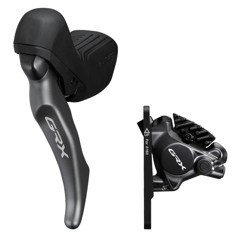 DISC BRAKE ASSEMBLED SET/J-KIT DIRECT, GRX, ST-RX820(R), BR-RX820(R) FOR 25MM MNT, RESIN (W/FIN), SL INNER 2200/1700MM HOSE (SM-BH90 BLACK), OT-SP41 600/300MM