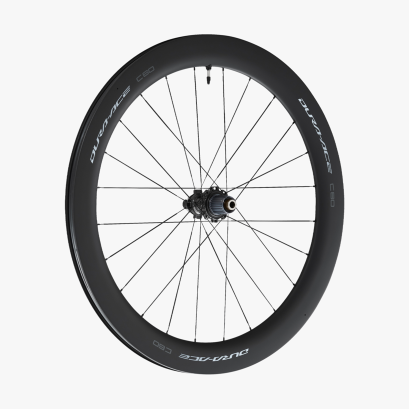 WHEEL, WH-R9270-C60-HR-TL, DURA-ACE, F: 24H / R: 24H, FOR 12-S, OLD: 100/142MM, F/R: 12MM E-THRU, TUBELESS, W/TUBELESS TAPE, W/O BAG FOR CL DISC