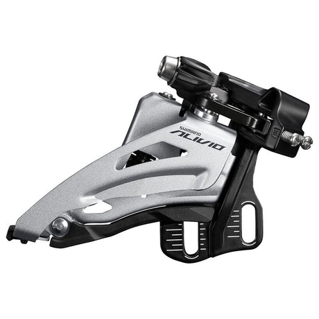 FRONT DERAILLEUR, FD-M3120-M, ALIVIO, FOR 2X9, MID CLAMP, SIDE SWING, 34.9MM BAND (W/31.8 & 28.6MM ADAPTER), CS-ANGLE: 64-69, FOR TOP GEAR: 36T, CL: 48.8MM