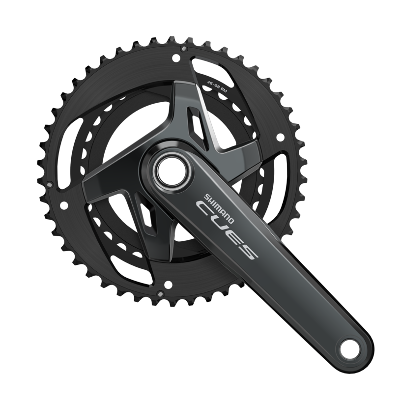 FRONT CHAINWHEEL, FC-U8000-2, CUES, FOR REAR 11-SPEED, HOLLOWTECH 2, 170MM, 46-32T W/O CG, W/O BB PARTS, CHAIN CASE COMPATIBLE