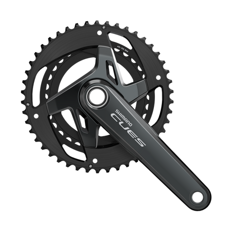 FRONT CHAINWHEEL, FC-U8000-2, CUES, FOR REAR 11-SPEED, HOLLOWTECH 2, 175MM, 46-32T W/O CG, W/O BB PARTS, CHAIN CASE COMPATIBLE