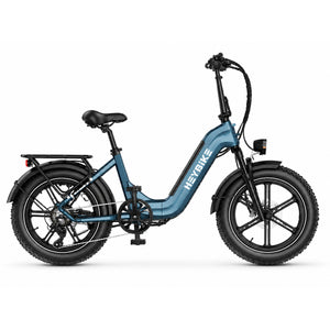 Heybike Ranger S Powerful Folding E-bike with Fat Tires for Versatile Usages-Blue