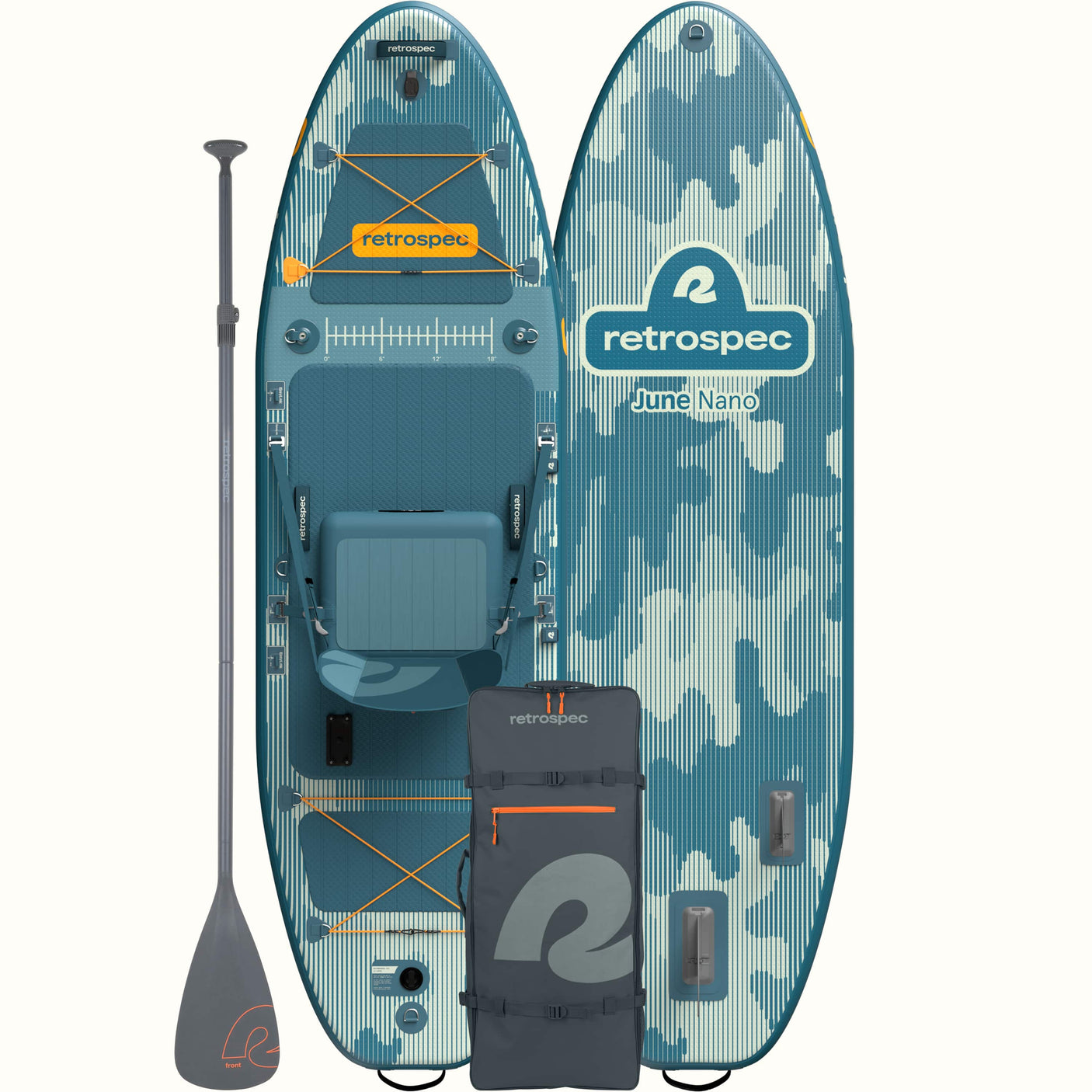 June Nano Kids Inflatable Fishing Paddle Board Kayak Hybrid 9'6"