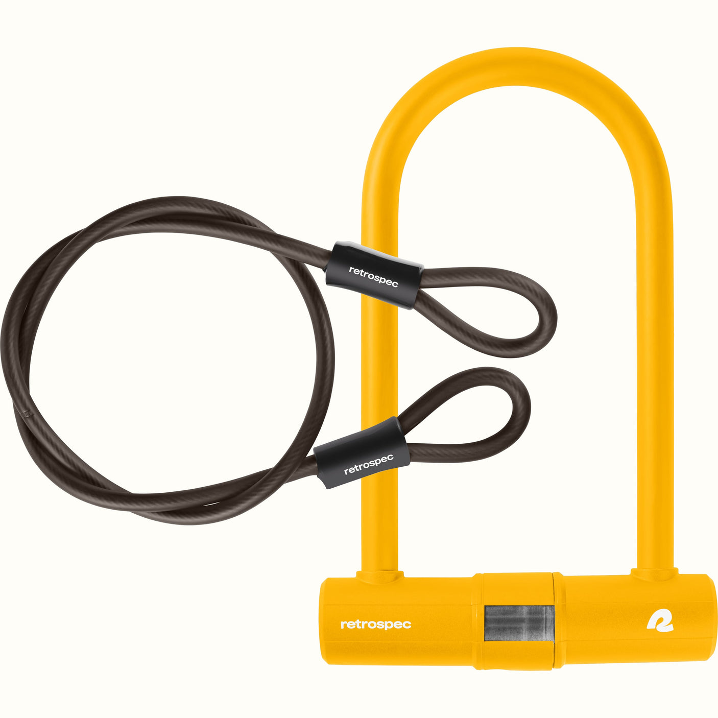 Lookout U-Lock Bike Lock With Cable - 14mm