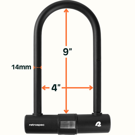 Lookout U-Lock Bike Lock - 14mm