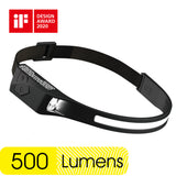 U PRO-C1 MIDNIGHT BLACK 500LM SILICONE HEADBAND LIGHT (84475)