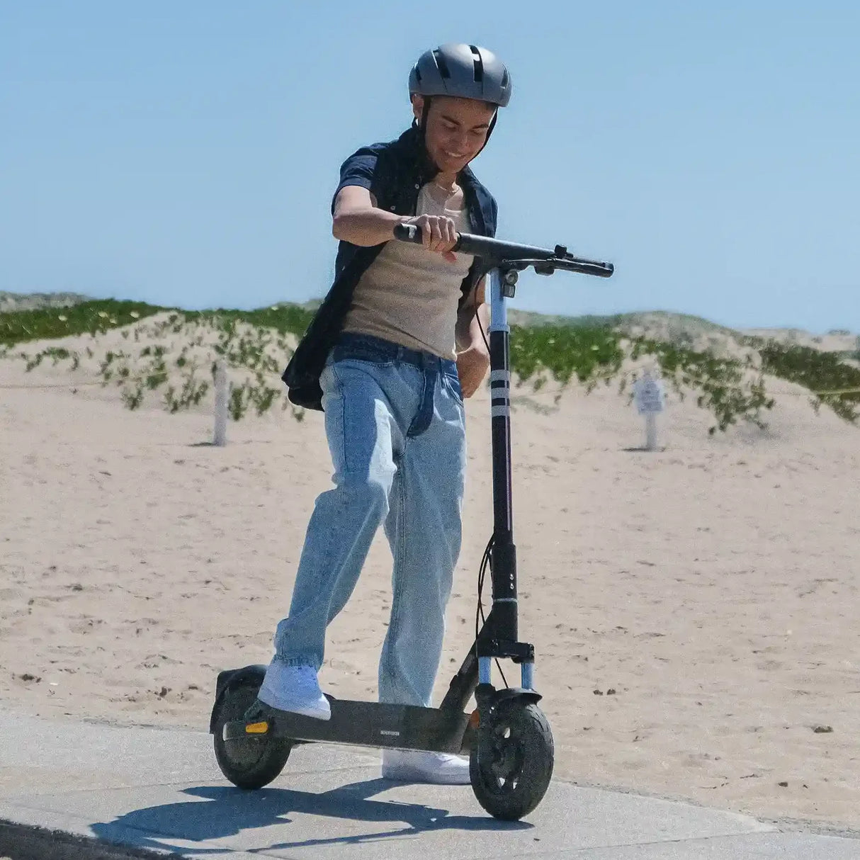 OKAI NEON Ultra ES40 Electric Scooter for Adults, 43 Mile Range, 500W Motor, Hydraulic Suspension