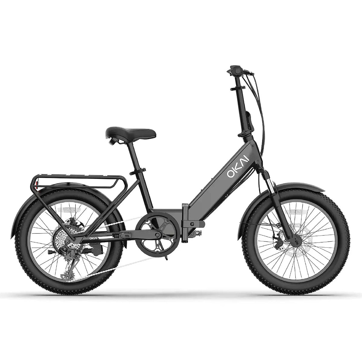 OKAI FlexMov EBF10 Folding Electric Bike for Adults 350W Long Range 59 Miles 20x3 Fat Tires