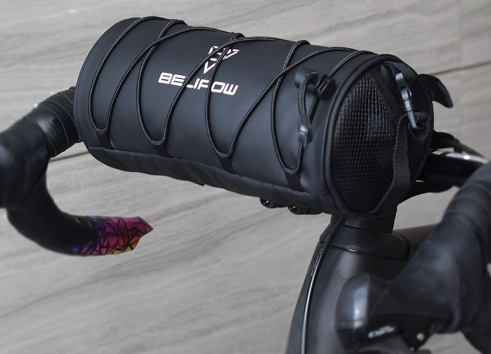 Bike Handlebar Bag  Lightweight 4 Mounting Ways on Frame/Seat | Side Mesh,3-Point Install,for Road &amp; MTB,Shoulder Strap
