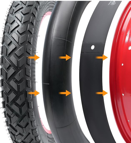 Rim Strip Rim Tape Fat Tire Liner PVC Inner Tube Cushion Protector Anti Puncture for Bikes (Black)