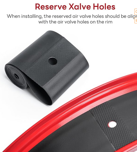Rim Strip Rim Tape Fat Tire Liner PVC Inner Tube Cushion Protector Anti Puncture for Bikes (Black)