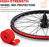 Bicycle Rim Liner Rim Tape Bike Rim Strip, High Pressure & Puncture Resistant Tire Liner for Inner Tube Protection, Fits Mountain & Road Bikes, PVC Rim Protector