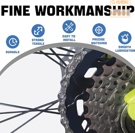 Multi-Speed Bike Chain 6/7/8 Speed for Road & Mountain Bikes | 6-12 speed bike chain for road & MTB. Sturdy construction gives smooth shifts. Rust-resistant finish handles all weather.