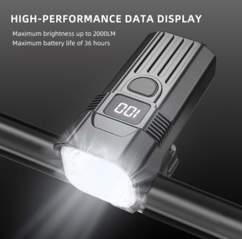 Bike Light for Night Riding, 2000LM Bicycle Headlight & Taillight, 3000mAh USB C Rechargeable Waterproof LED Bright Bike Headlights for Cyclists and Commuters