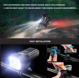 Bike Light for Night Riding, 2000LM Bicycle Headlight & Taillight, 3000mAh USB C Rechargeable Waterproof LED Bright Bike Headlights for Cyclists and Commuters