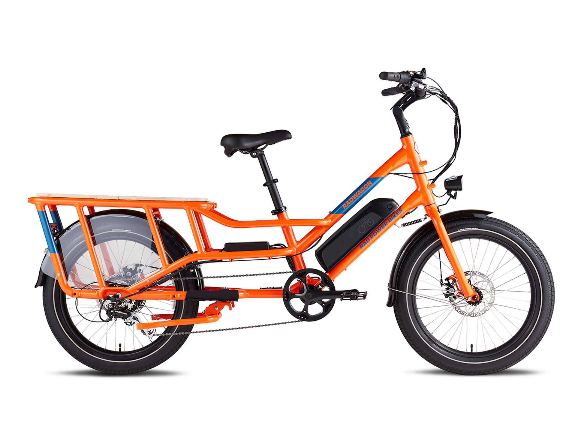 Rad Power Riding Ebike In Rain RadWagon™ Electric Cargo Bike For