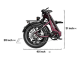 Heybike Ranger  S Powerful Folding E-bike with Fat Tires for Versatile Usages-Blue