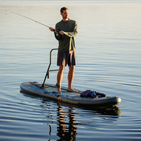 June Inflatable Fishing Paddle Board Kayak Hybrid 11’6”