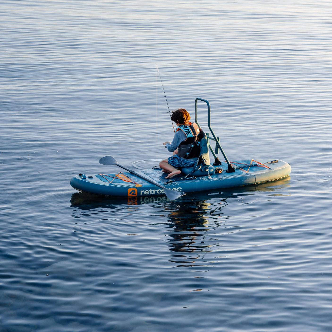 June Nano Kids Inflatable Fishing Paddle Board Kayak Hybrid 9'6"