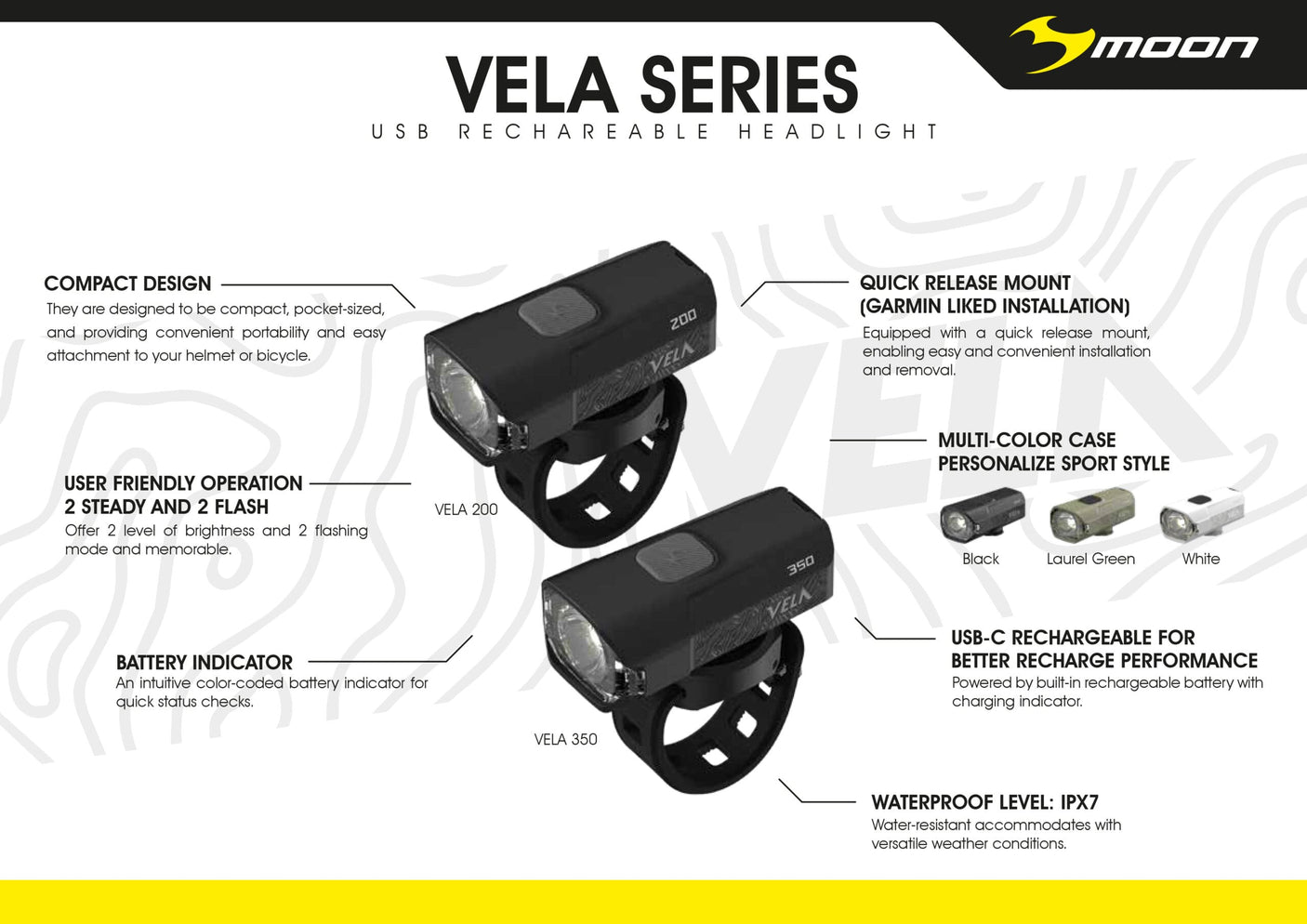 MOON 350-VELA 350LM HEADLIGHT