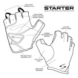 SSW-BK Women's Short Finger Starter - Black