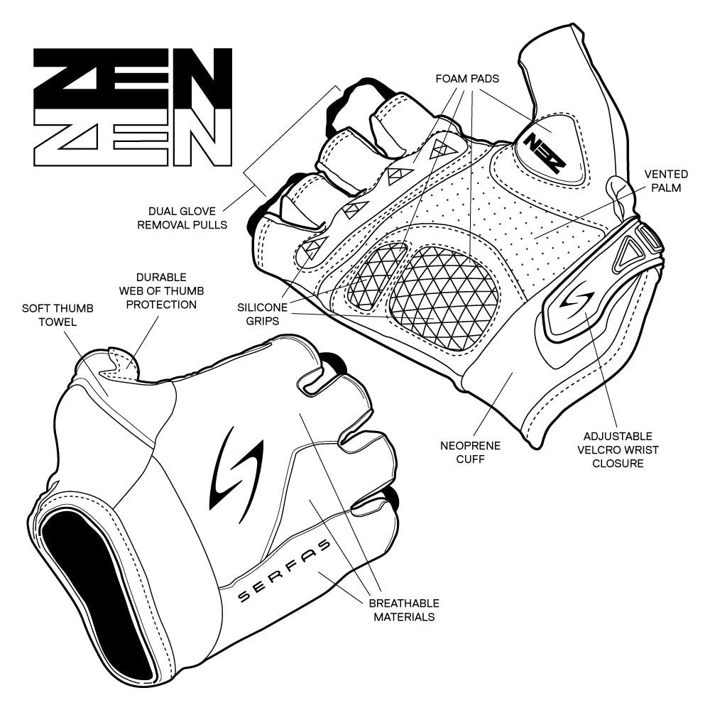 ZSM-HV Men's Short Finger Zen Hi-Vis