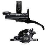 DISC BRAKE ASSEMBLED SET/J-kit, DEORE XT, BL-M8200(L), BR-M8200(F), W/O ADAPTER, METAL PAD(W/FIN), 1000MM HOSE (SM-BH90-SBM BLACK), W/CONNECTER INSERT