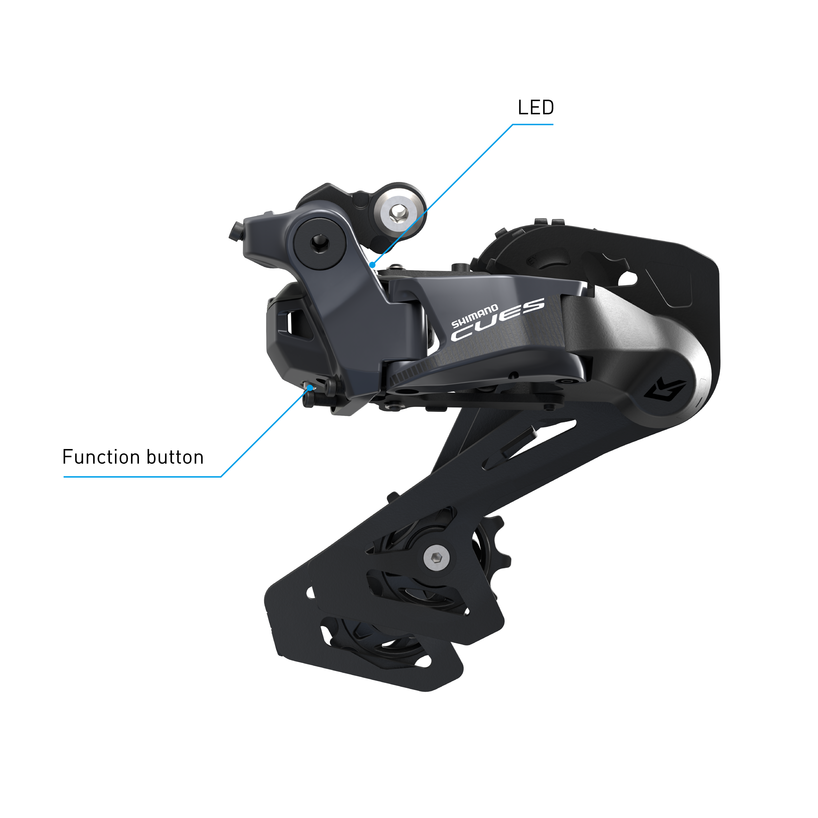 REAR DERAILLEUR, RD-U8050, CUES, GS, 10-SPEED, TOP NORMAL, SHADOW DESIGN, DIRECT ATTACHMENT