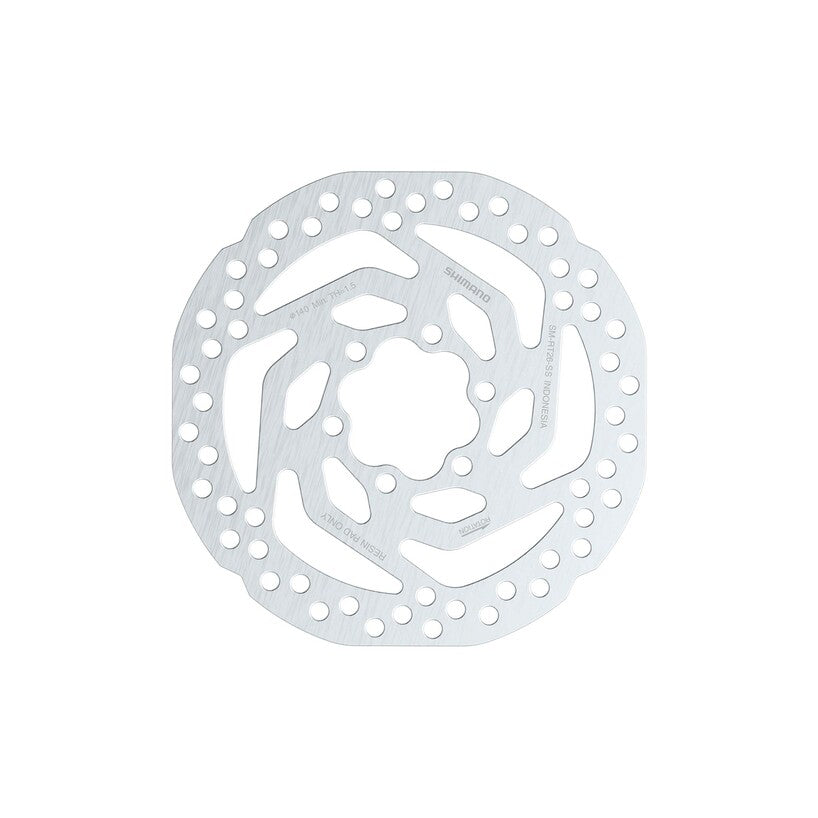 ROTOR FOR DISC BRAKE, SM-RT26, SS 140MM, 6-BOLT TYPE, FOR RESIN PAD ONLY
