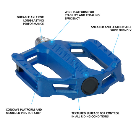 PEDAL, PD-EF202, FLAT, W/O REFLECTOR, BLUE