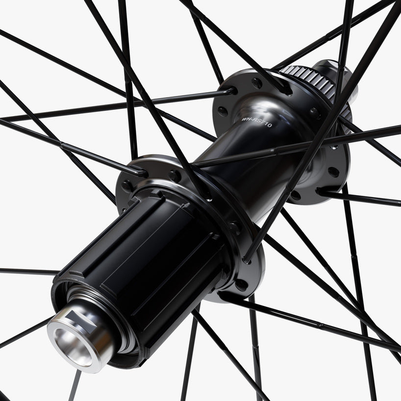 WHEEL, WH-RS710-C32-TL, REAR, 24H, FOR 11/12S, OLD:142MM, R:12MM E-THRU, TUBELESS, BLACK, W/TUBELESS TAPE, FOR CL DISC