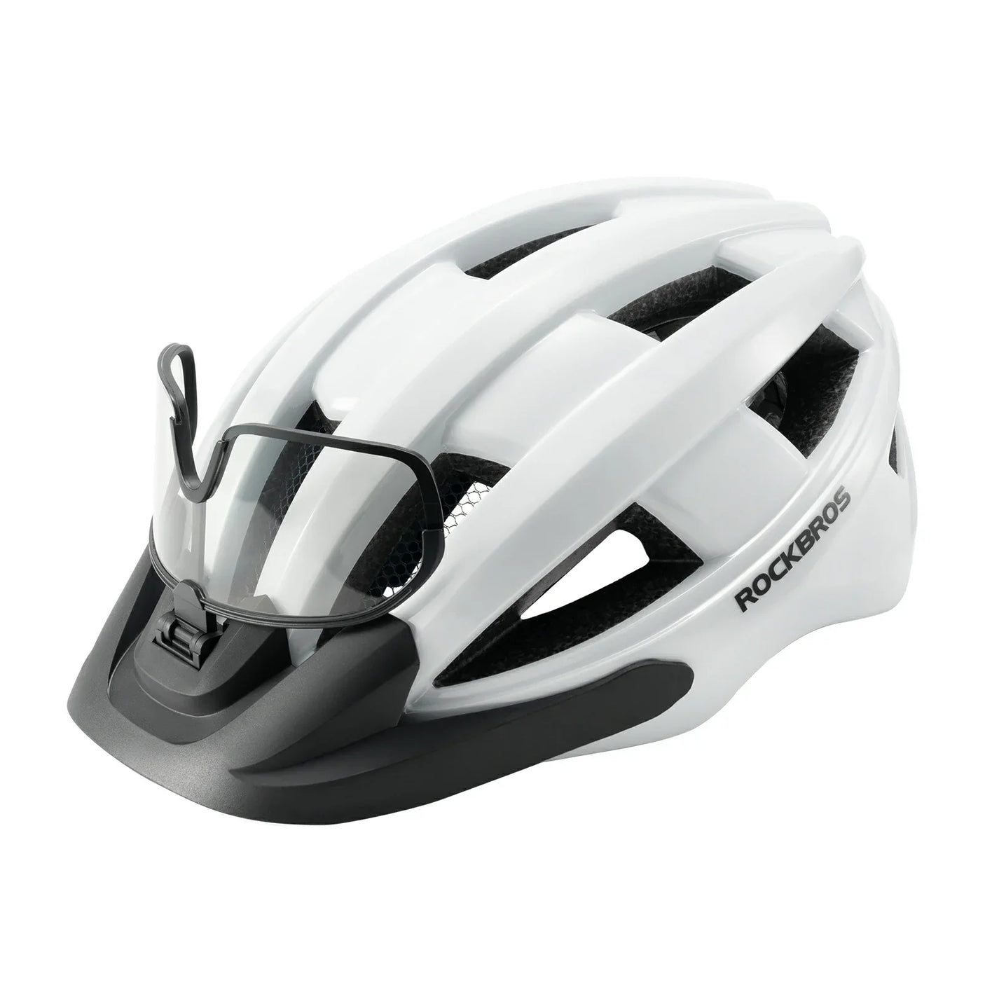 Bike Helmet with Photochromic Visor USB Rechargeable Tail Light