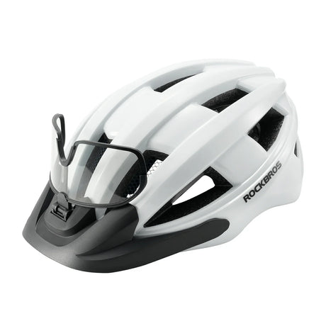 Bike Helmet with Photochromic Visor USB Rechargeable Tail Light