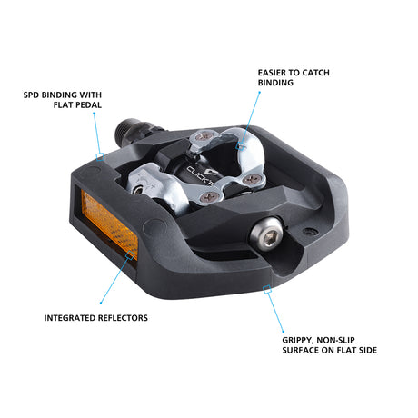 PEDAL, PD-T421, SPD PEDAL, W/REFLECTOR, W/CLEAT (SM-SH56)
