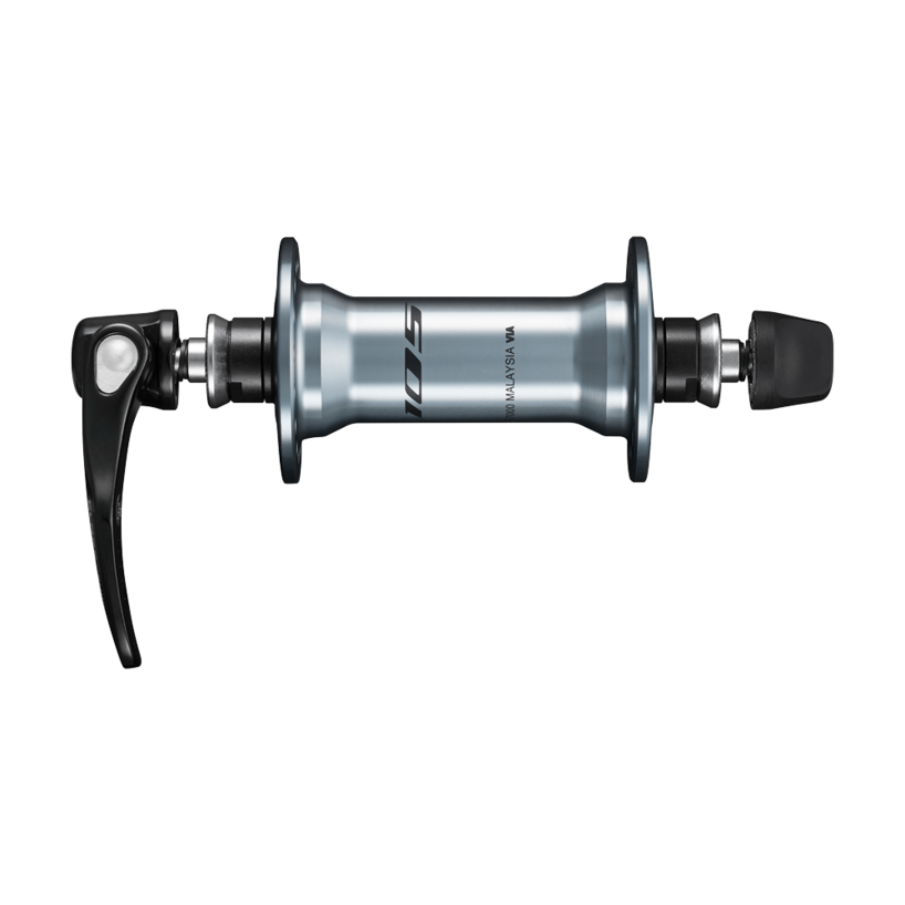 FRONT HUB, HB-R7000, 105, FOR RIM BRAKE, 36H, QR: 133MM, OLD: 100MM, AXLE: 108MM, BLACK