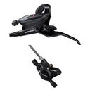 DISC BRAKE ASSEMBLED SET, ST-EF505(2L), BR-MT200(F), POST MOUNT, RESIN PAD, W/ OLIVE & CONNECTER INSERT, 1000MM HOSE (SM-BH59-SS BLACK), 600MM SP41 OUTER
