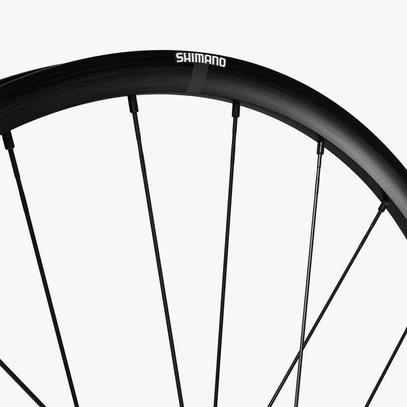 WHEEL, WH-RX180-700C, F&R:24H, FOR 12S, OLD:100/142MM, F/R:12MM E-THRU, TUBELESS, W/TL TAPE, FOR CL DISC, MICRO SPLINE