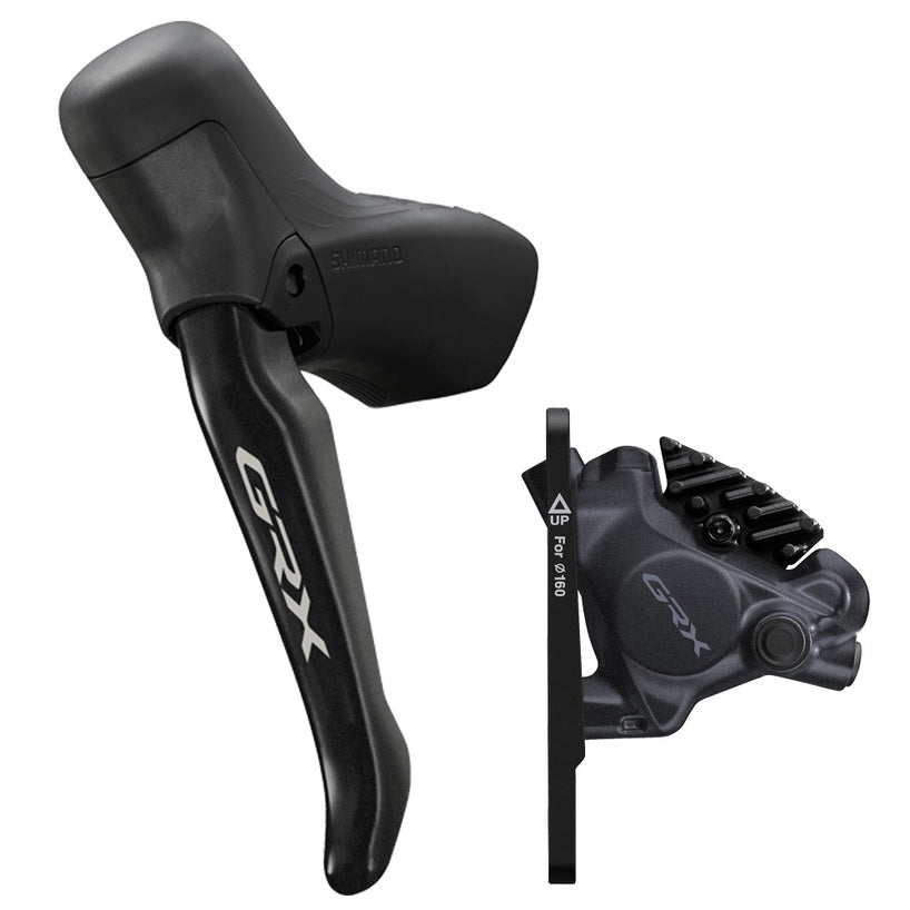 DISC BRAKE ASSEMBLED SET/J-kit DIRECT, GRX, BL-RS717L(L), BR-RX410(F), FOR 160MM ROTOR, RESIN PAD (W/FIN), W/CONNECTER INSERT,1000MM (SM-BH90 BLACK)