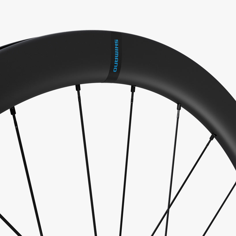 WHEEL, WH-RS710-C46-TL, FRONT, 24H, OLD:100MM, F:12MM E-THRU, TUBELESS, BLACK, W/TUBELESS TAPE, FOR CL DISC
