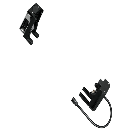 BATTERY MOUNT, BM-E8020, FOR STEPS, FOR BT-E8020, W/O KEY CYLINDER, BATTERY CABLE L=400MM, BATTERY REMOVAL DIRECTION UP/DOWN, BLACK
