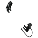 BATTERY MOUNT, BM-E8020, FOR STEPS, FOR BT-E8020, W/O KEY CYLINDER, BATTERY CABLE L=250MM, BATTERY REMOVAL DIRECTION UP/DOWN, BLACK